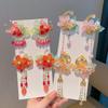 1 Pair Floral Tassel Pearl Bunny Hair Clips Double Clip Fairy Hairpins  Princess Styling
