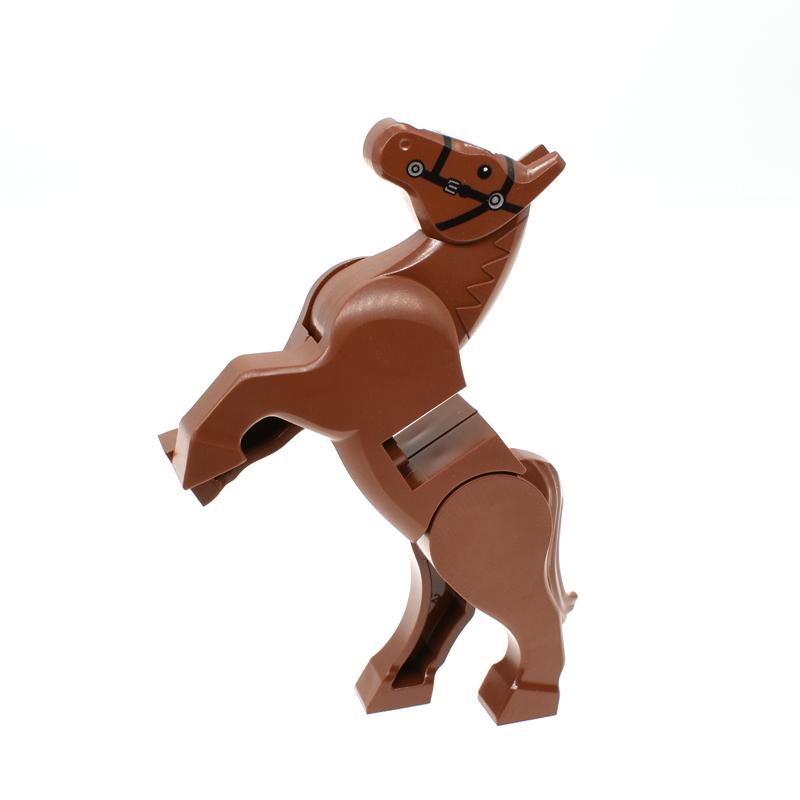 Non-Toxic 3Pcs/Lot Horse Pony Building Blocks Toys Kids Collection Souvenir Gift Pretend Play Decoration Children City Moc