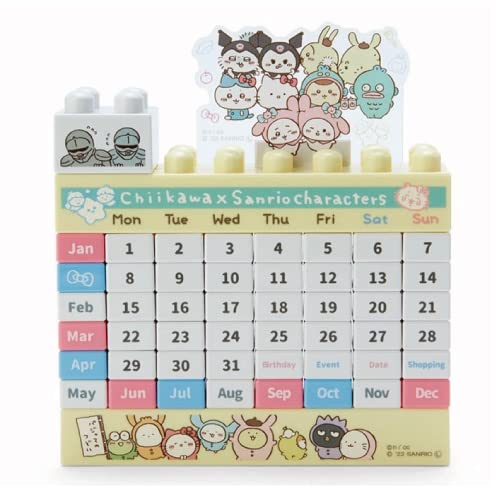Chiikawa x Sanrio Characters Block Calendar