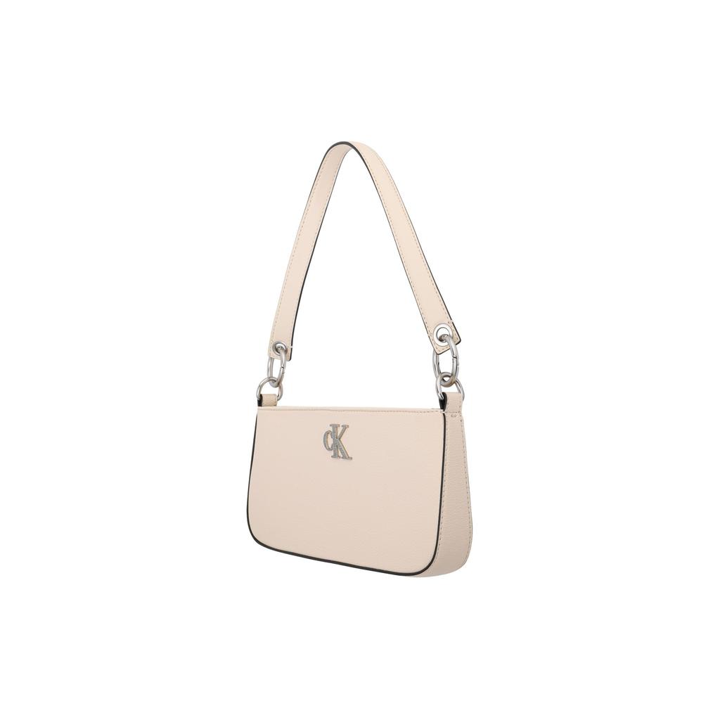 New CALVIN KLEIN Synthetic Material Underarm Baguette Shoulder Bag Women's Apricot DH3237-280