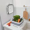 Large Capacity Portable Folding Basin with Handle and Drain Plug. Suitable for Various Scenarios