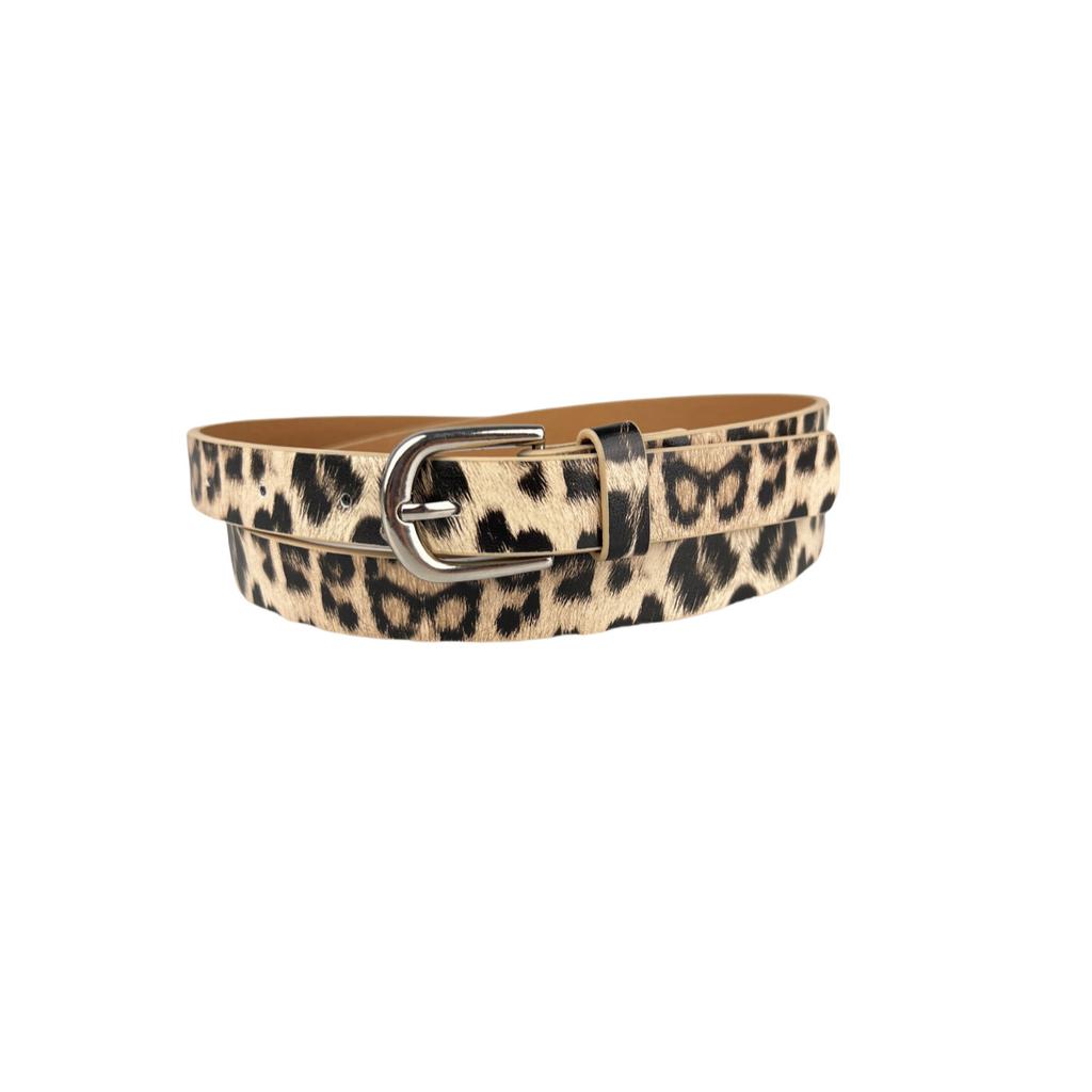 Versatile Alloy Tiger Skin and Leopard Print Belt, Sexy Unisex Belt, Fashionable and Simple Women's Alloy Pin Buckle Belt