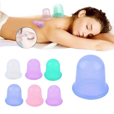 6 Colors Family Full Body Neck Back Massage Helper Sillicone Anti Cellulite Massager Vacuum Cans Cupping Cup Chinese Health Care