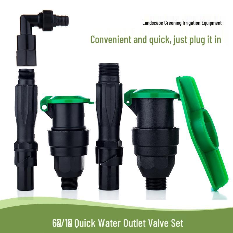 Garden Greening Quick Water Valve with Ground Insert and Hose Connector