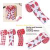 F26C Wire Edged Ribbon Polkas Dots Fabric Ribbon Craft Ribbon DIY Decorative Ribbon