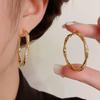 Simple Retro Fashion High Sense, Circle Earrings Niche Design Cold Wind Personality Internet Celebrity Earrings