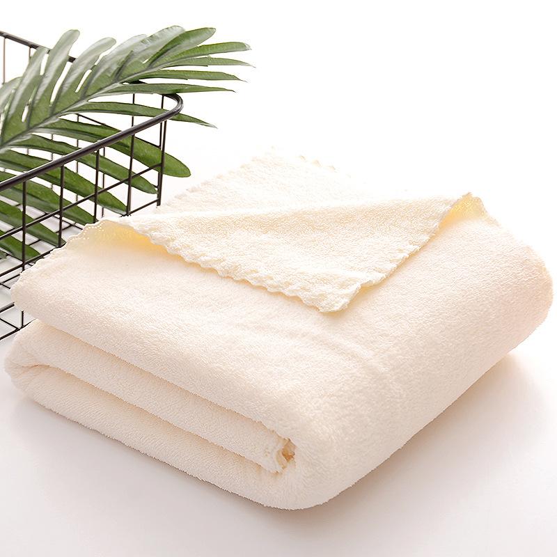Plain-coloured Soft Absorbent Bath Towel