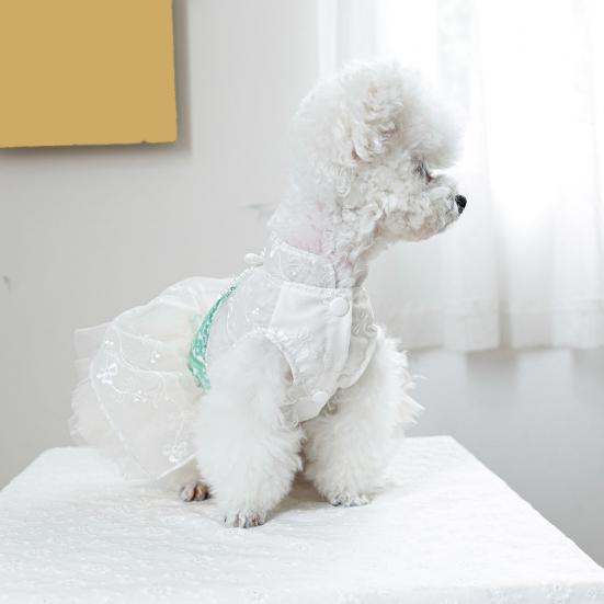 Pies Blingbling Princess Dress Puppy Lace Cake Camisole Spódnica Słodki Pet Dress-up Costume Tutu Dress na Halloween Boże Narodzenie Urodziny Imprezy