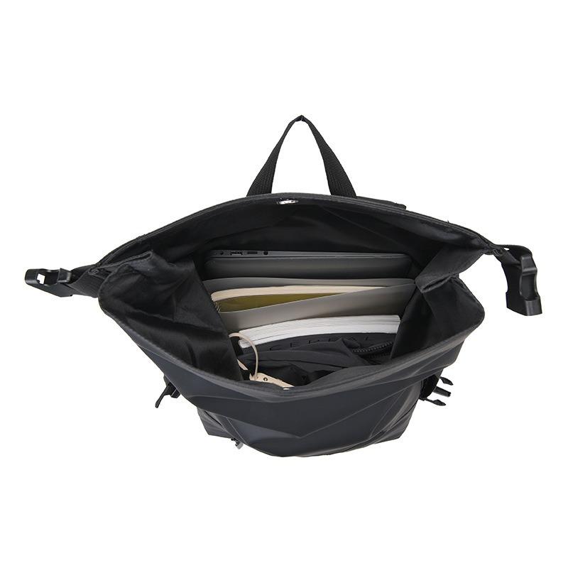 European Roll-up Backpack Simple Business Roll-up Top Roll-up Cover Casual Backpack Outdoor Travel Student Bag