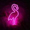 Flamingo Neon Signs Light LED Pink Wall Lamp Room Decor Battery/USB Operated for Gift Children's Bedroom Wedding Party Camping