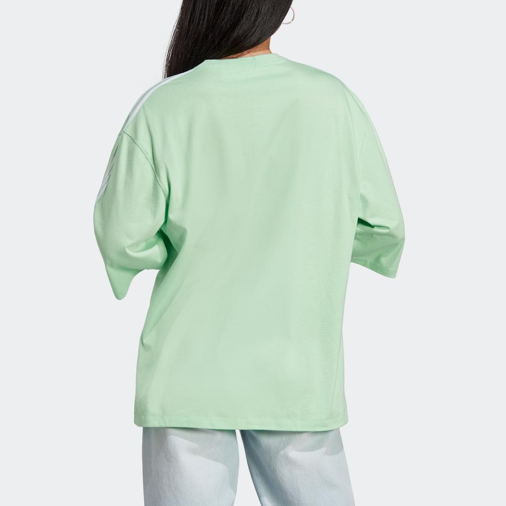 Adidas Originals Oversized T-Shirt With Letter Logo Print Women Tops Mint-Green IQ3403