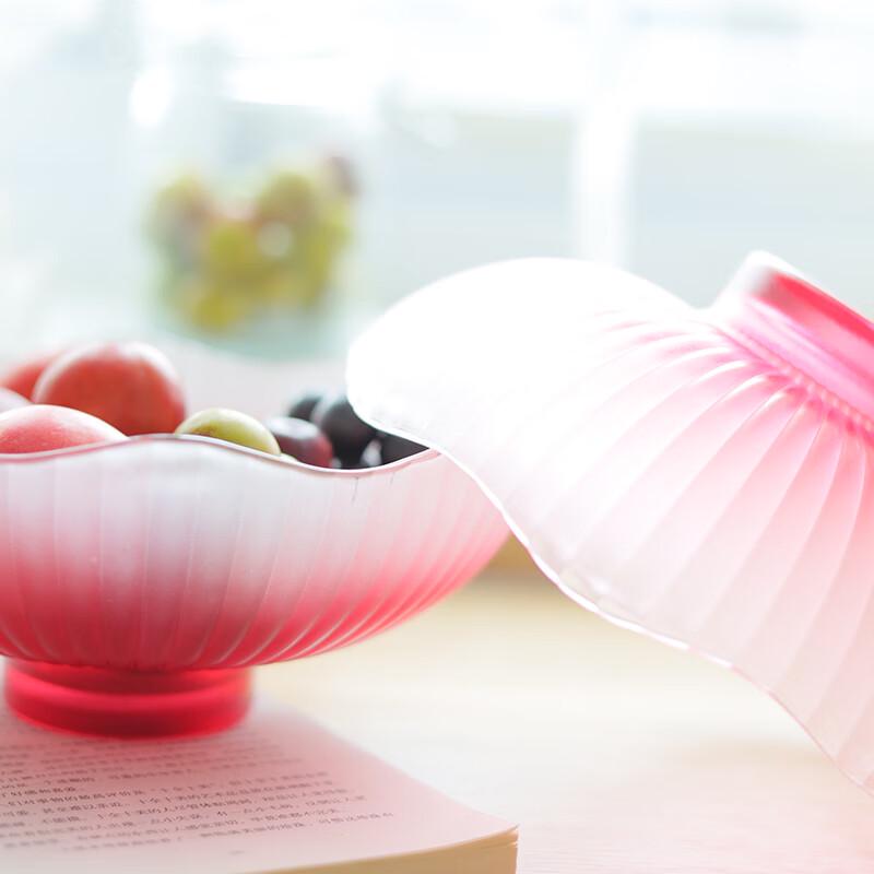 Auspicious Lantern Glass Fruit Plate Set
