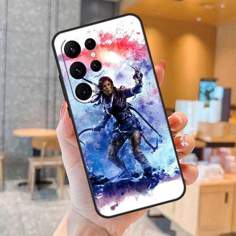 Lara Croft Tomb Raider Phone Case For Samsung Galaxy S25 S24 S23 S22 S21 S20 Ultra S9 S10 Plus S25 FE Back Cover