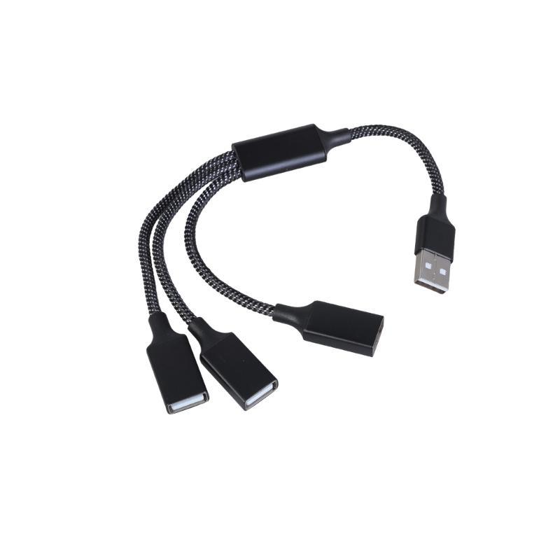 USB Splitterkabel USB Stecker auf 3 USB Buchsen Verlängerungskabel Unterstützt Datensynchronisierung und Aufladen für mehrere Geräte