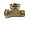 Corrosion Resistant T Type Hose Adapter 3/4Inch GHT Thread Brass Plumbing Joint Swivel Pipe Fitting Tees Easy to Install