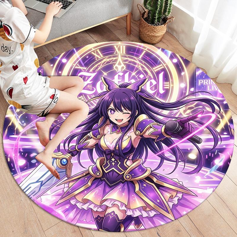 Date Live Round Area Rug Carpet Rug For Living Room Bedroom Sofa Playroom Decor Nonslip Floor Mat
