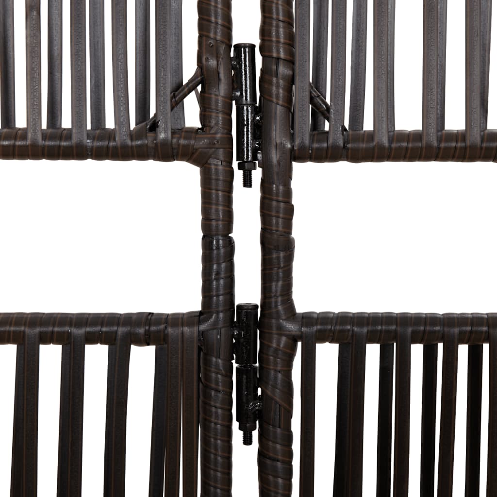 Vidaxl 5-Panel Screen, Brown, Poly Rattan