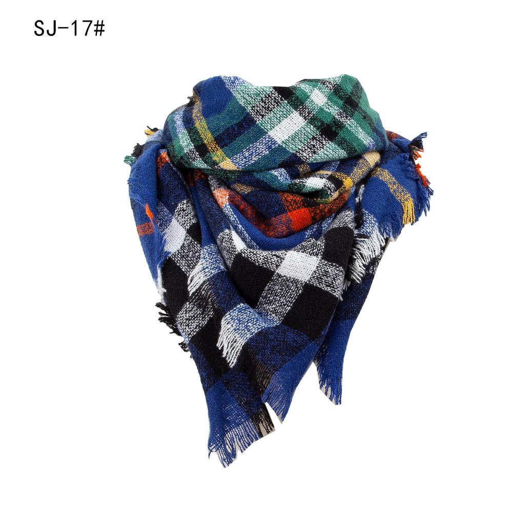 Designe Brand Knitted Spring Winter Women Scarf Plaid Warm Cashmere Scarves Shawls Luxury Neck Bandana Female Pashmina Wrap