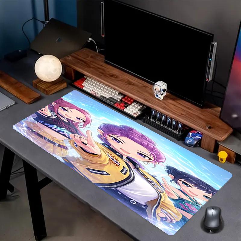 Tappetino per Mouse con Stampa KPop Demon Hunters, Tappetino Antiscivolo per Tastiera da Desktop, per PC Laptop Gaming Lavoro Uso Quotidiano, Fantastico Regalo Sorpresa per Festival