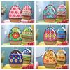 10pcs Colorful Easter Egg Bags Flower Heart Easter Paper Gift Bags Cute with Handles Candy Snacks Present Bags Party Favors