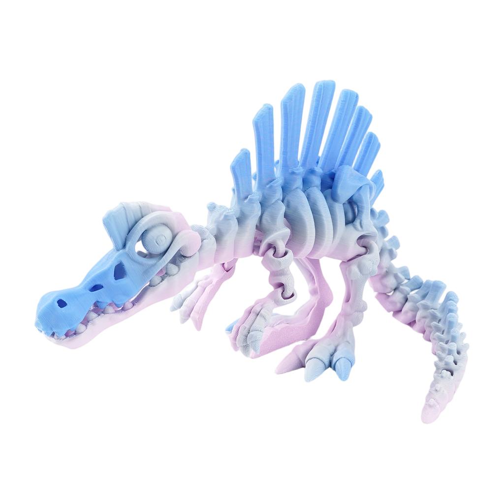 3D Printed Spinosaurus Dinosaur Skeleton Model Educational Puzzle Toy for Assembly and Display Suitable for Science and Learning Projects
