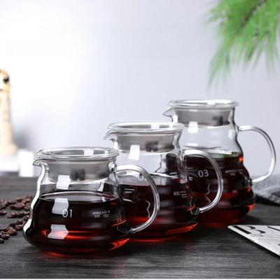 600 ml/800 ml Glaskaffeekanne mit Deckel Übergießkaffeemaschine Hitzebeständiger wolkenförmiger Tropf-Espresso-Kaffeekessel für Brüher