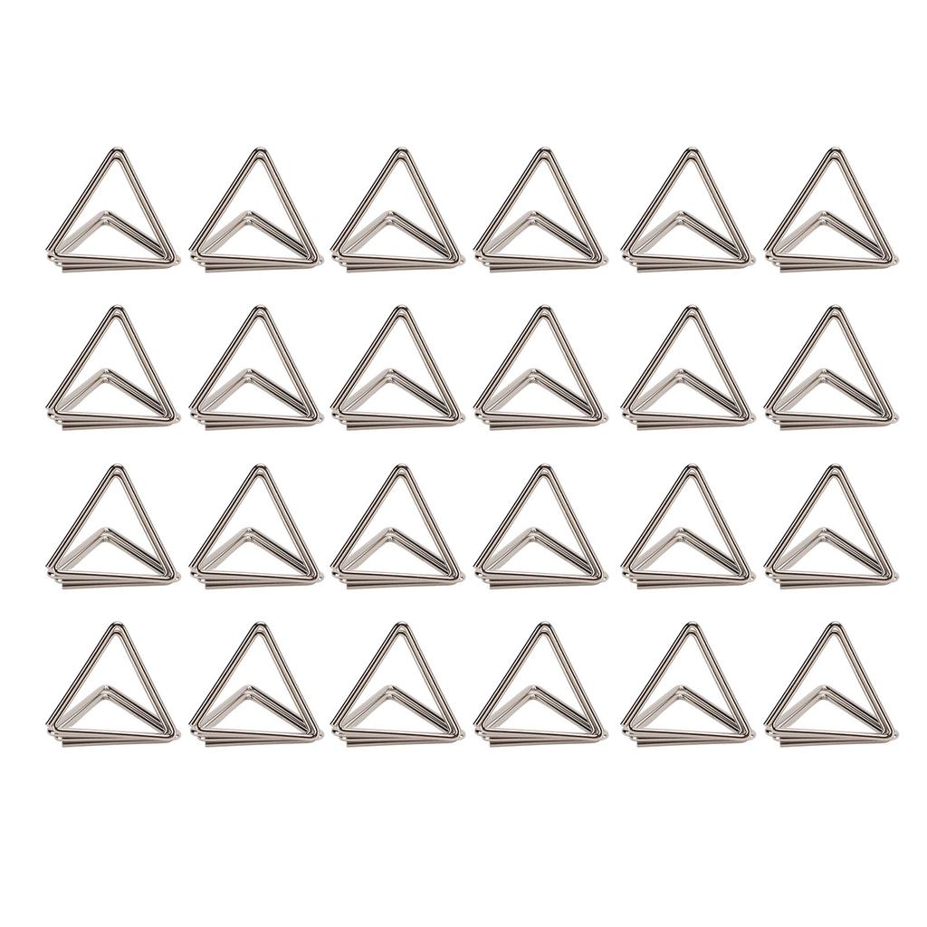 24 Pcs Card Clip Holder Triangular Simple Stylish Lightweight Portable Card Clips for Office File