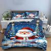 Santa Claus Winter Wonderland Bedding Duvet Cover Set Duvet Cover Pillowcases  (1*Duvet Cover 2*Pillowcases, without duvet insert)