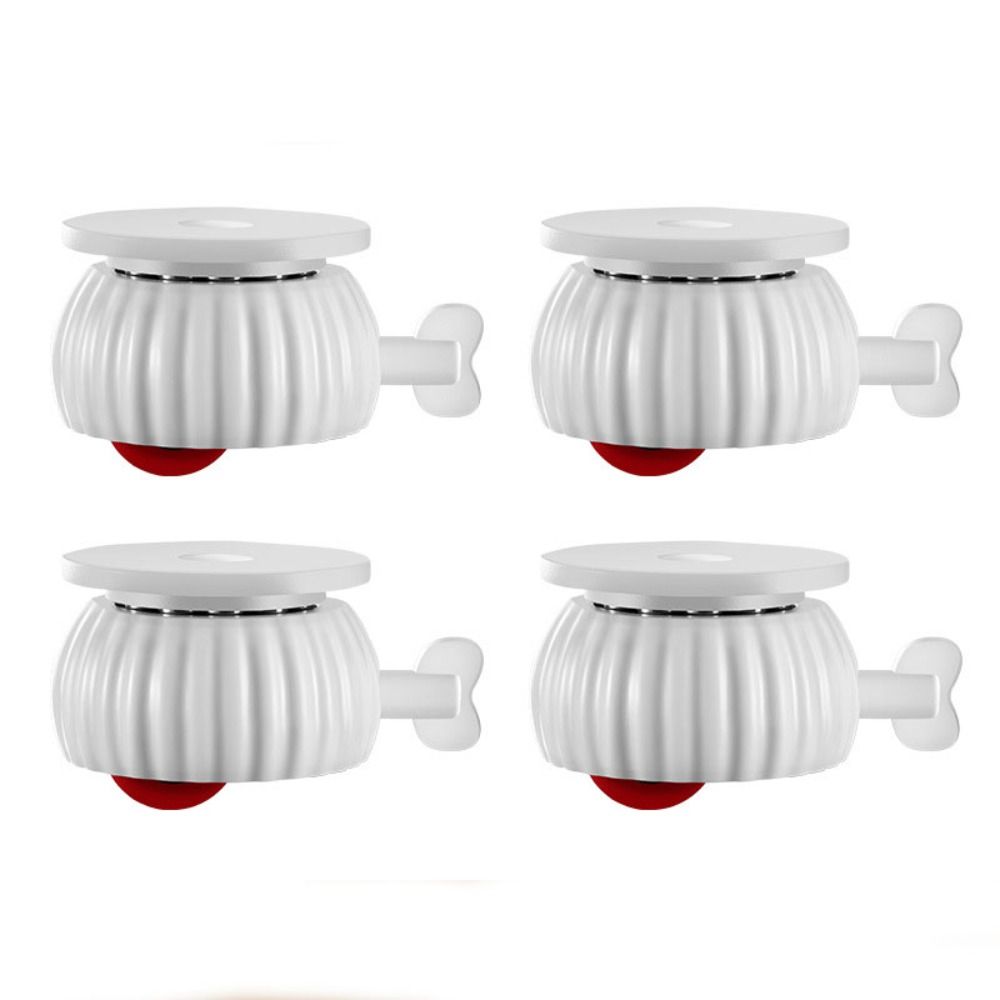 

4Pcs Heavy Duty Universal Wheel Soft Rubber Furniture Caster Mute Swivel Caster Office Chair White-Red wheel