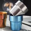 Pure Titanium Double-Wall Coffee Mug,Outdoor Camping Water Cups Home Drinking Office Tea Mug 150 ml Beer Luxury-Feel Juice Cup