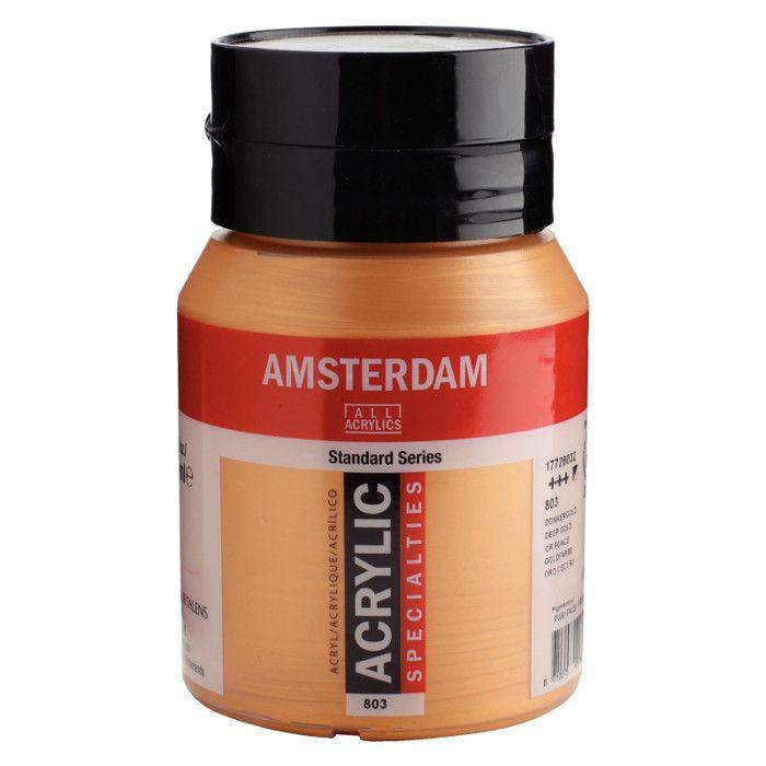 Peinture Acrylique - Or foncé - 803 - Amsterdam - Pot de 500ml