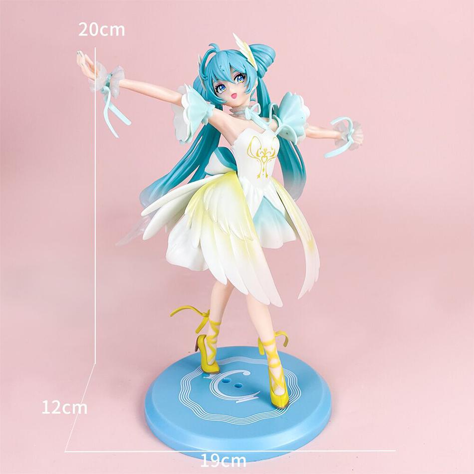 New Noble and Elegant Swan Ballet Hatsune Miku Pvc Character Model Ornament Animation Collector Statue Desktop Decoration