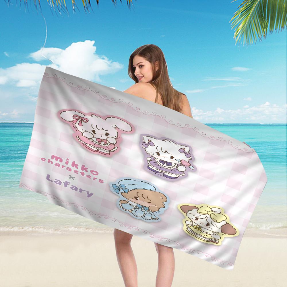 Mikko Anime Beach Towel For Kids Personalized Bath Towel Pool Towel Vacation Gift Picnic Towel Party Gift