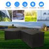 L-Shape Furniture Cover Polyester Waterproof Sofa Protective Cover with Drawstring Outdoor Sunscreen Dustproof Patio Chair Cover