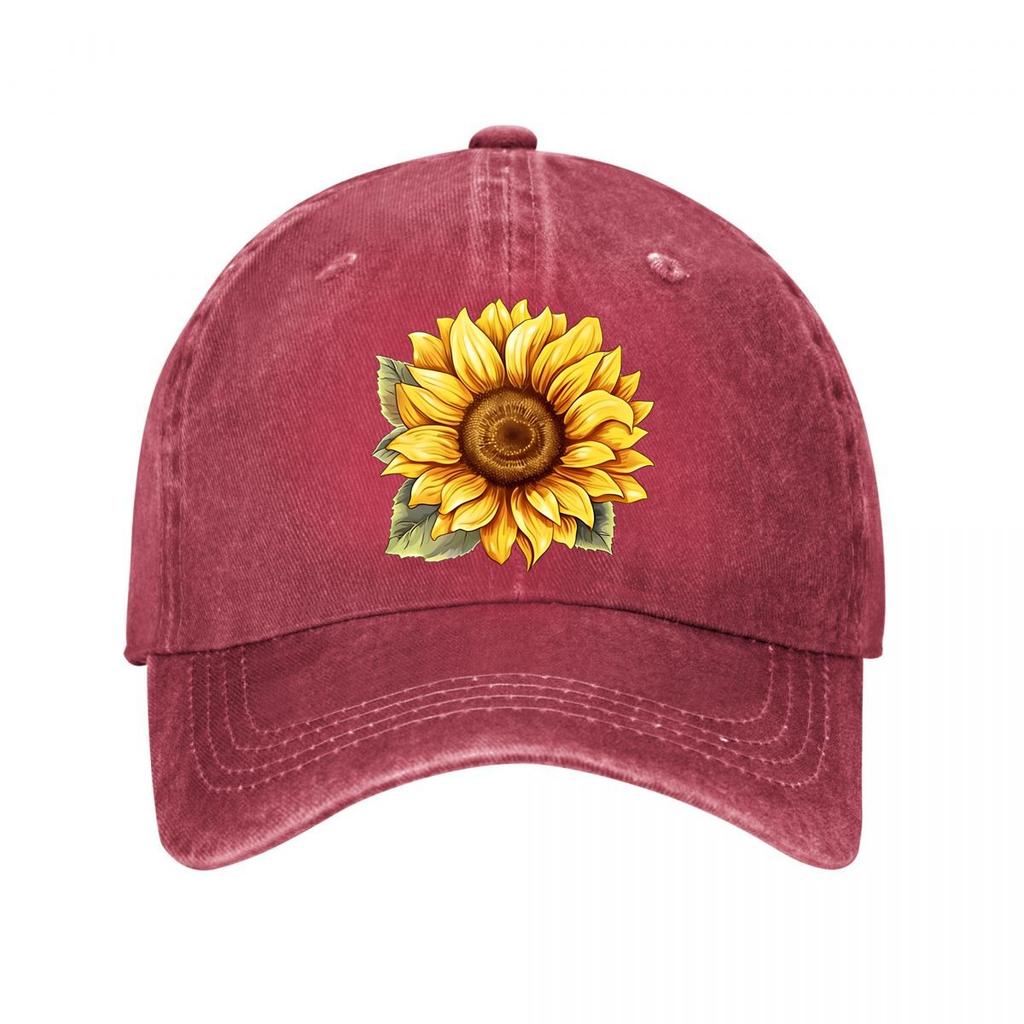 Sunflower Vintage Hat Washed Baseball Cap