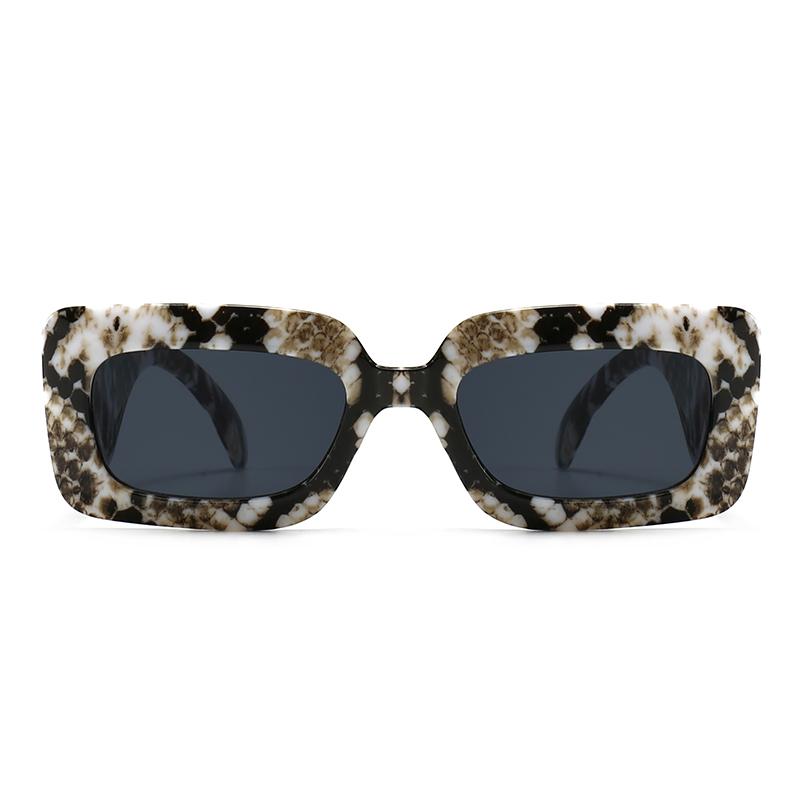 European And American Modern Retro Snakeskin Pattern Sunglasses For Women Ins Style Wide Leg Sunglasses Versatile Trendyy Sunglasses 2050