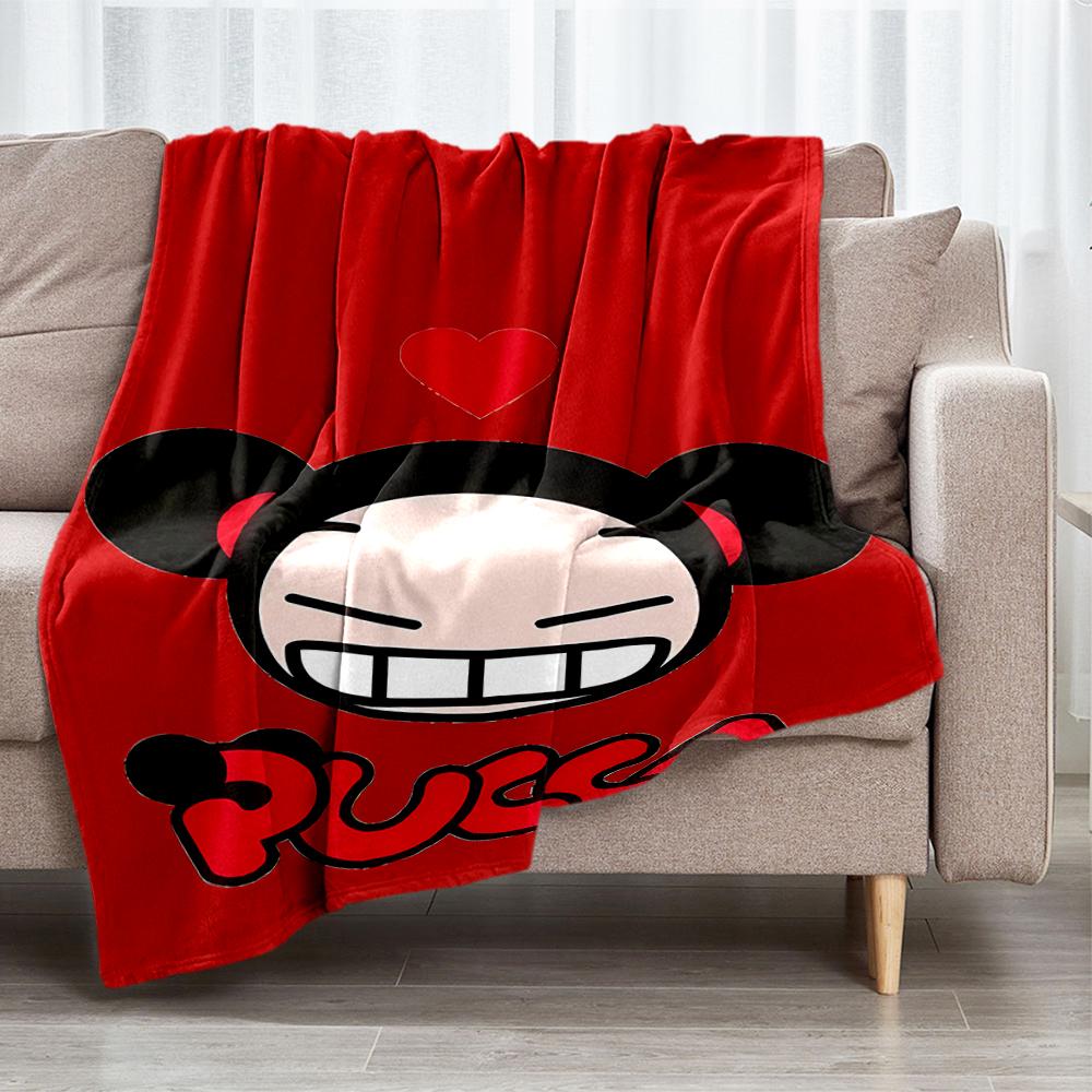 Pucca Theme Printed Blanket - Perfect for Couch, Bed, Travel & Outdoor Use | Machine Washable, Cozy & Durable.