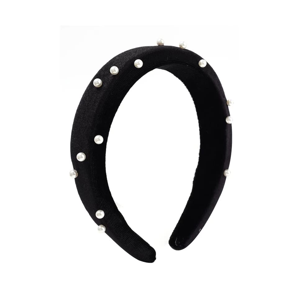 

Avance Pearl Headband Hairband Cute and Popular Hair Accessory for Women Black - - чорний