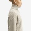 Fred Perry [Womens] Half Zip Cable Knit - Warm Oat Malle Afpf2531103-Z45