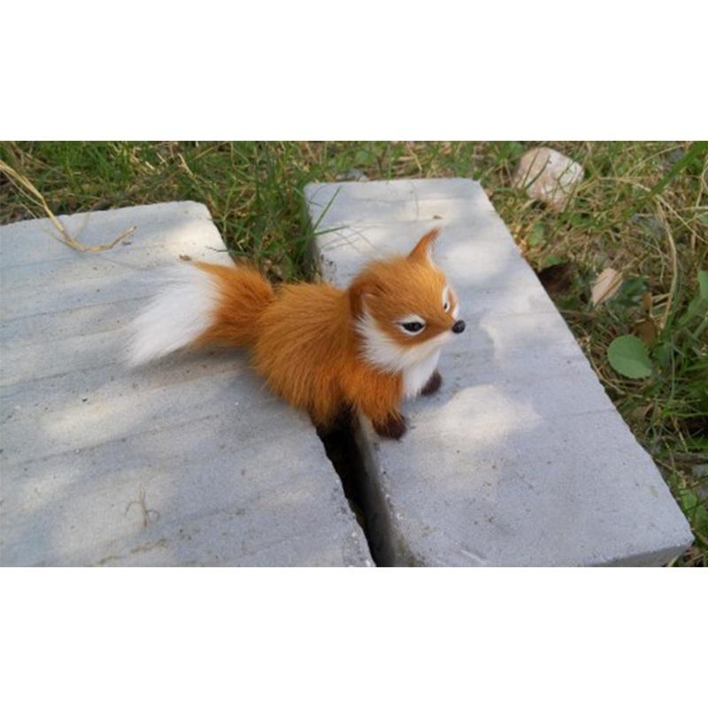 Simulated Animal Fox Plush Toy Childrens Christmas Gift Photo Props Decor Home