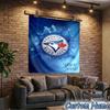 Custom Name Blue Jays Logo Tapestry Room Decoration Wall Hanging for Living Room Bedroom, dormitory, Birthday and Christmas gifts