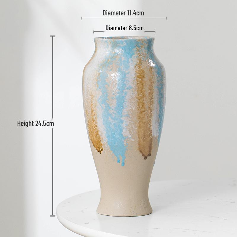 Nordic Minimalist Ceramic Vase for Dried Flowers and Hydroponics