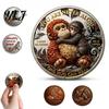 One Day At A Time Coin Emotional Support Inspirational Monkey Challenge Pocket Collectible Double?Sided Token for Friends Family Motivation Keepsake
