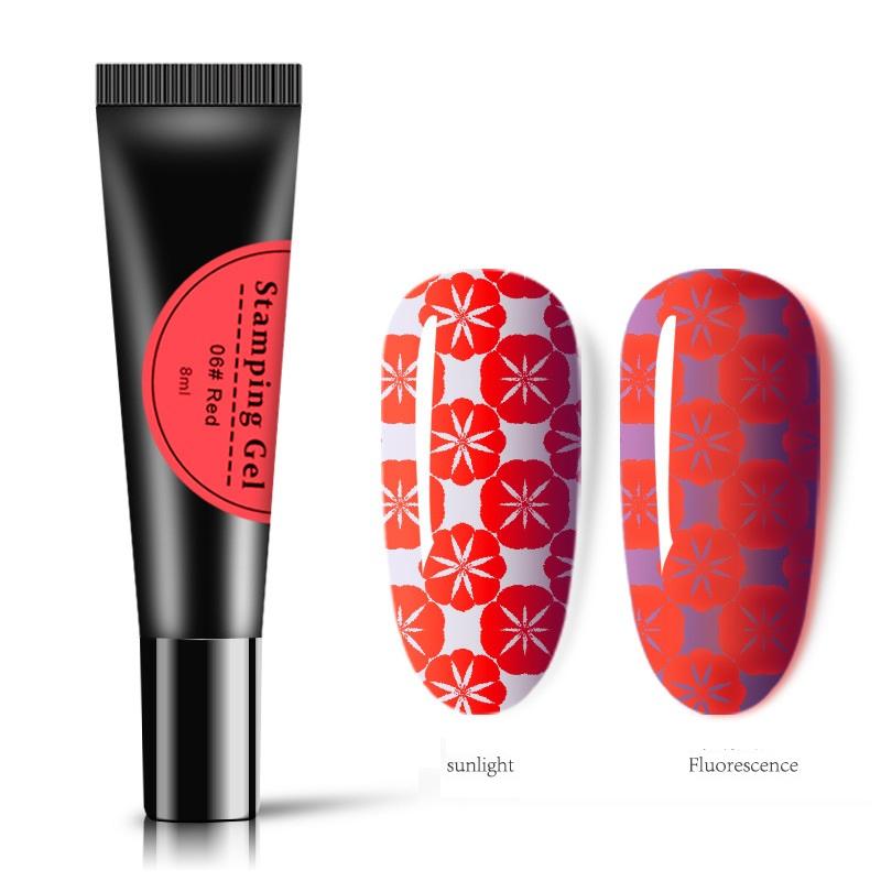 

Флуоресцентный гель-лак для ногтей, краска для штамповки, гибридный лак, УФ-лаки для ногтей, маникюрная пластина для штамповки ногтей