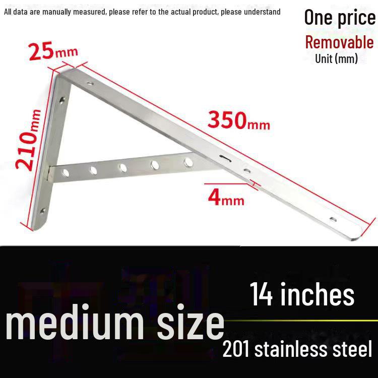 Stainless Steel Wall-Mounted Triangle Support Bracket