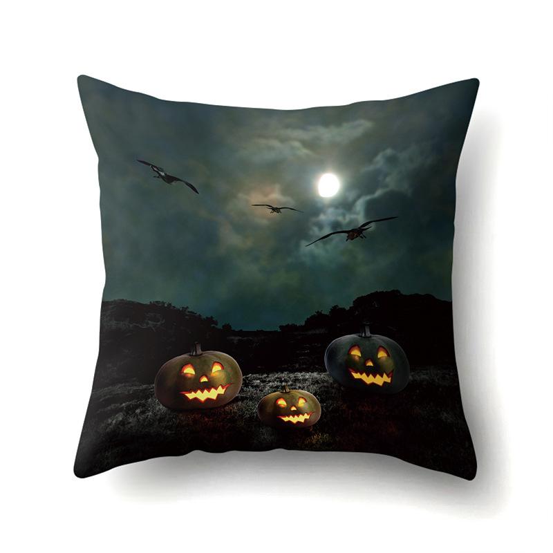 Halloween Pillowcase Car Waist Pillow Pumpkin Sofa Cushion Cover Office Home Living Room Pillowcase