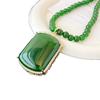 New Chinese Emerald Lucky Pendant Necklace Long Wild High-Grade Sweater Chain Simple Fashion Hanging Piece Pendant
