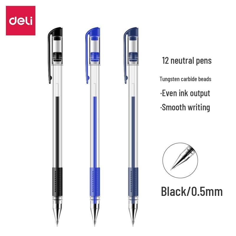 Deli 6600ES 0.5mm Black Gel Pen