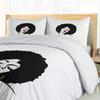 Female Pop Art Three-Piece Quilt Cover Digital Printing Bedding Set Bed Cover