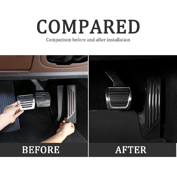 TOYCIDFG Pedals Cover Set Non-Slip Accelerator and Brake Pedals Cover Compatible with Alfa Romeo Giulia Stelvio 2017-2021 and Maserati Grecale, Car